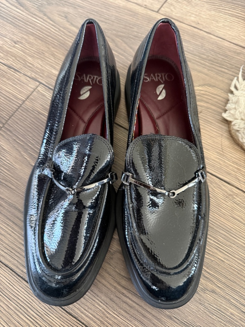 Sarto Women's Black Patent Loafer 7.5